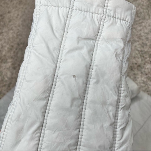 Guess Light Gray Full Zip Collared Puffer Jacket Small Winter Outerwear - Picture 10 of 10
